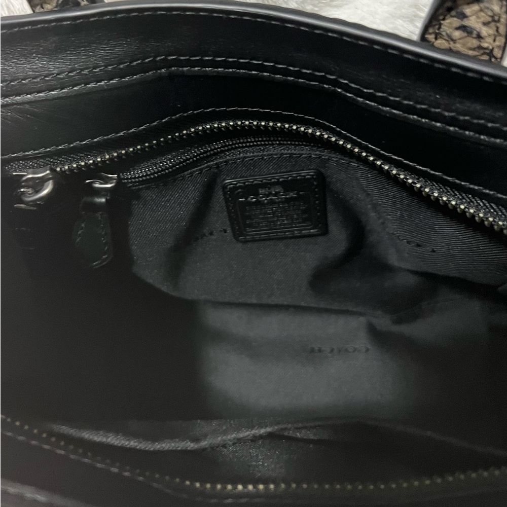 Coach Python-Print Top-Handle Satchel in Neutral … - image 5